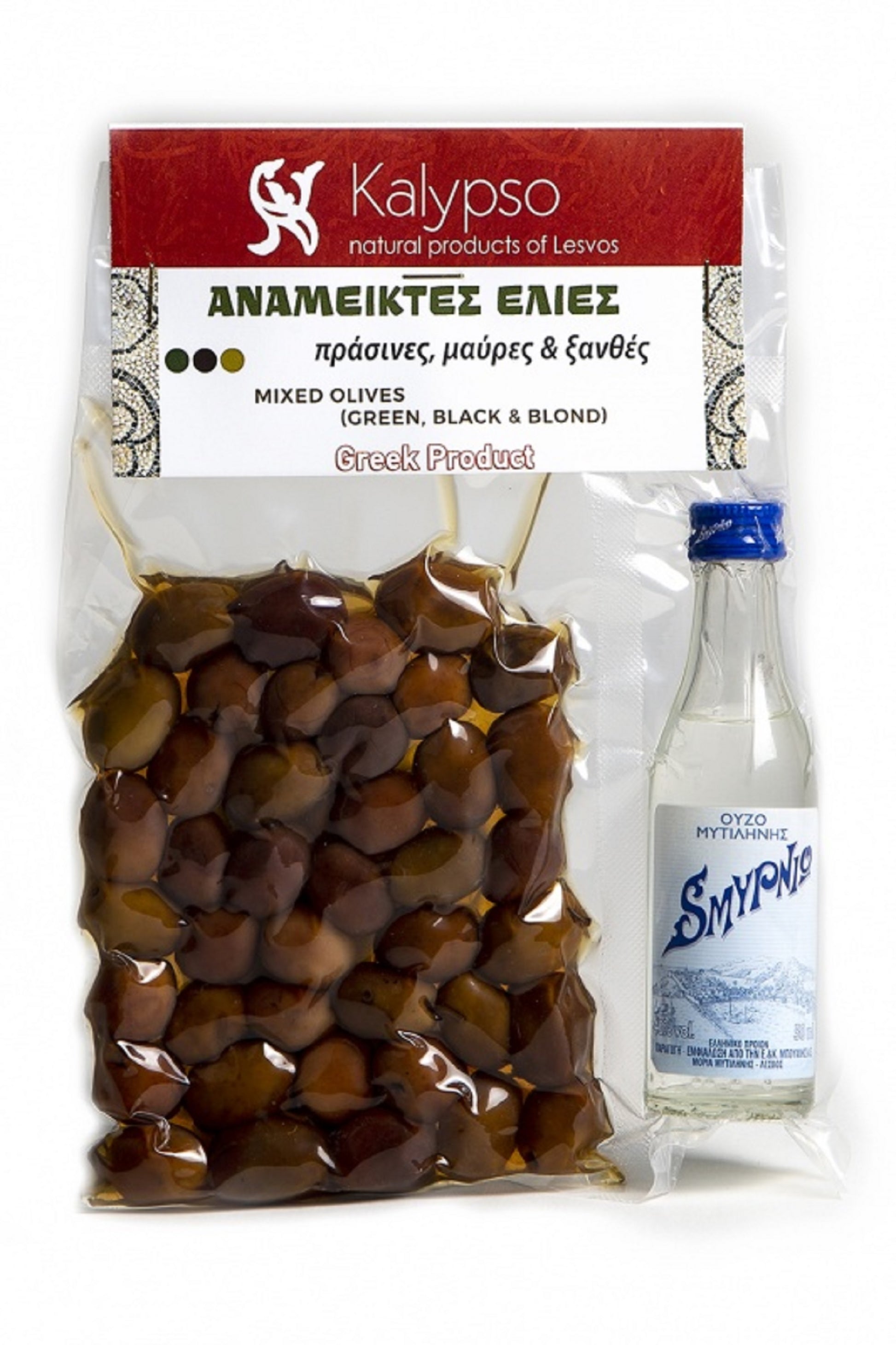 Mixed Greek Olives and Local Ouzo from Lesvos island-0