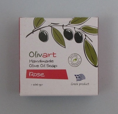 OLIVART Hand made Olive Oil soap- Rose-0